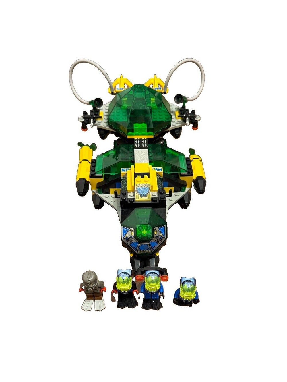 LEGO Aquazone: Hydro Search Sub (6180) W/ Minifigures Vintage 98 Missing Lamps